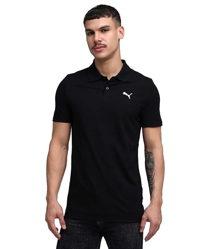Men Black Oversized Half Sleeve T-Shirt Minimal Logo Casual Loose Fit Drop Shoulder Streetwear Tee
