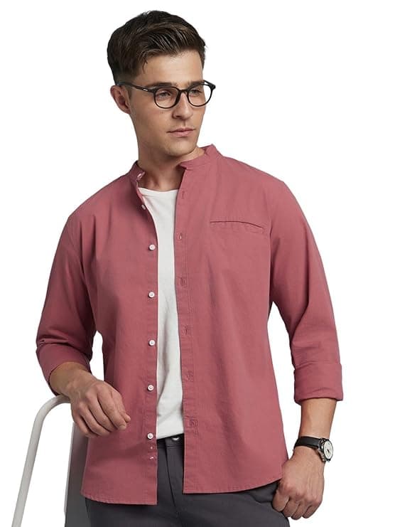 ed Grey Checked Slim Fit Casual Shirt
